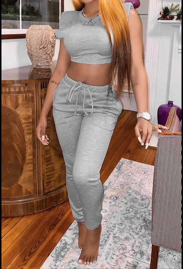 Gray Two Piece